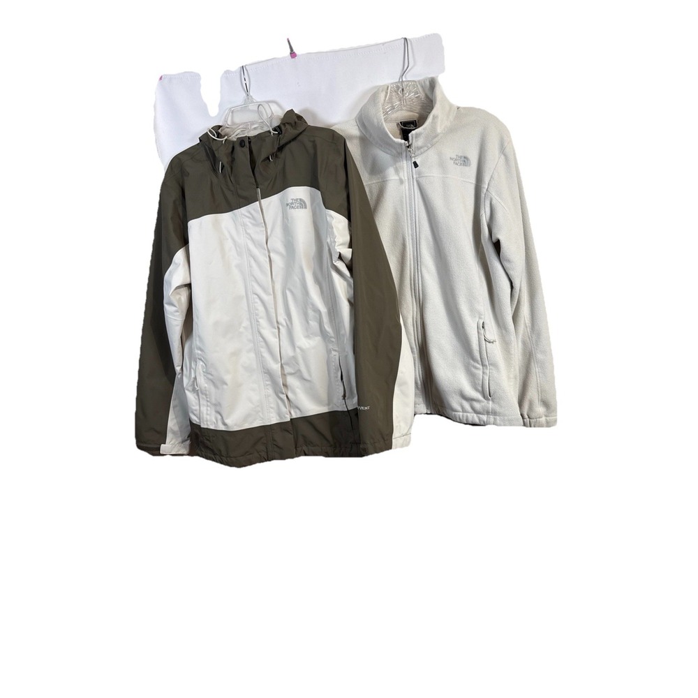 The North Face 3 in 1 Womens Gray/Beige Hooded Full Zip DryVent Lined Jacket XL